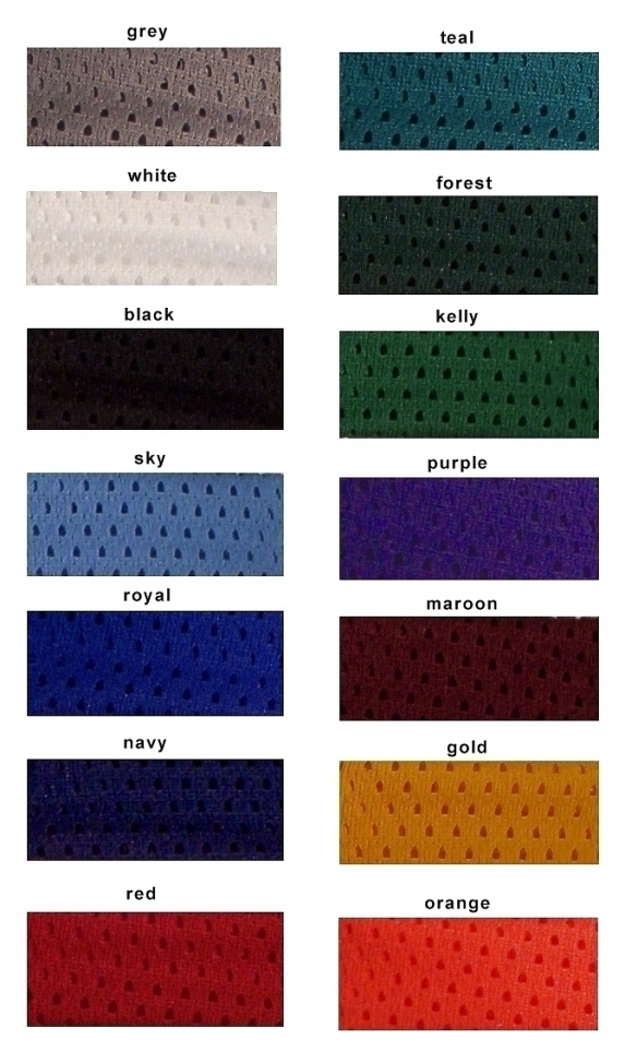 100% Poly Heavy Mesh for Hockey Jerseys, Baseball Jerseys, Football Jerseys and Basketball Uniforms