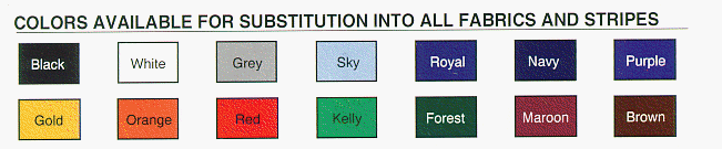 Active Knit Apparel, Inc. Color Chart
